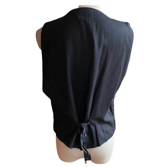 Vintage Boho Embroidered Patchwork Tapestry Vest Sz Medium Festival Renaissance - Picture 2 of 7